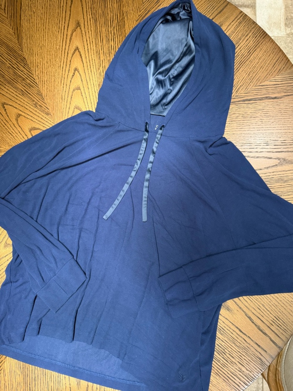 Cozy Earth Navy Ribbed Pullover Sweatshirt XXL